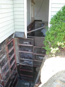 Basement Wall Replacement -- Concrete forms
